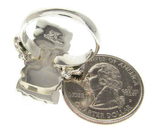 Sterling Silver Turquoise Inlay Ring Size 5-1/2 OS59444